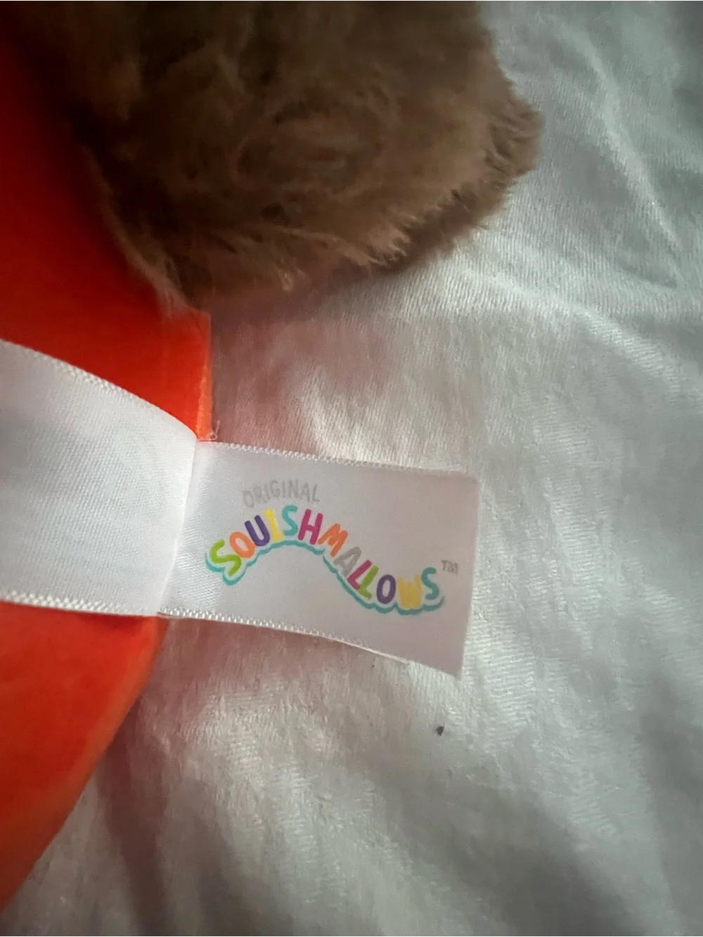Squishmallows Brown Cream Orange Reese's Wade the Hedgehog Plush